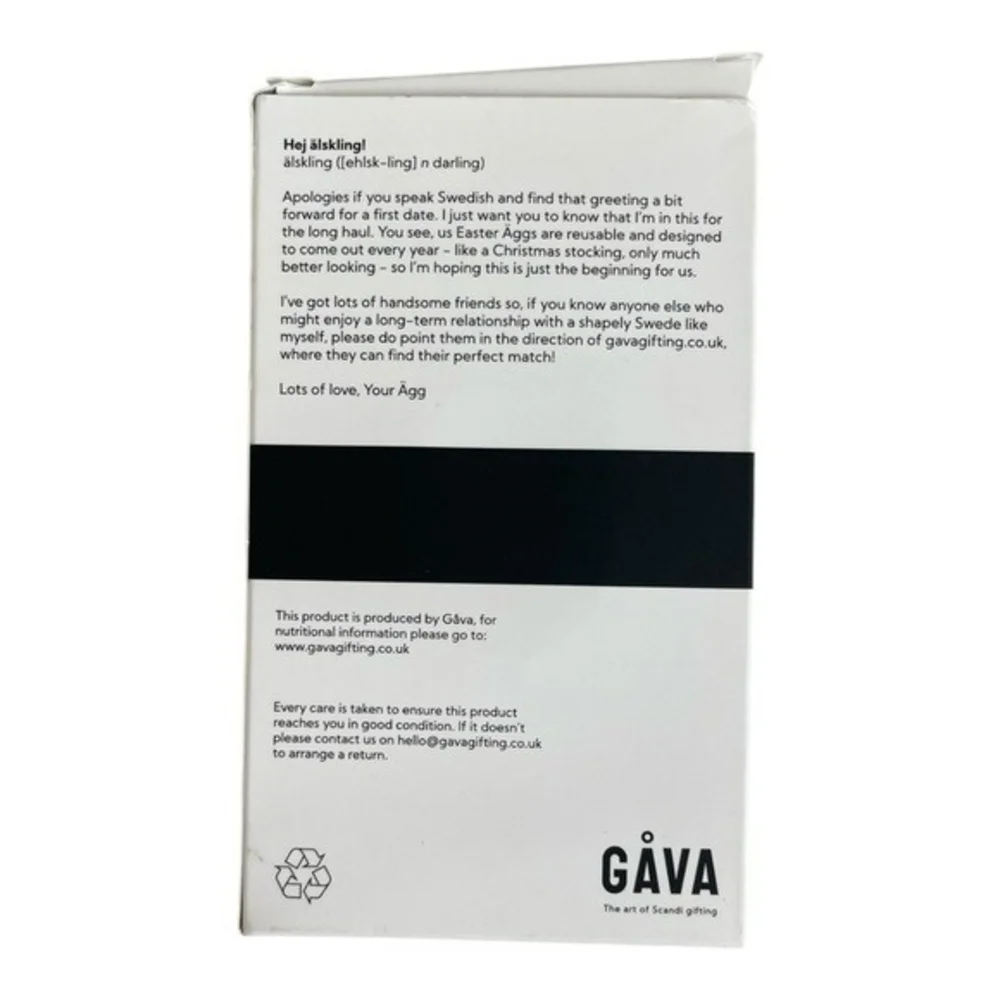 GAVA Fillable Tin Easter Egg Zebra Pattern 4.5